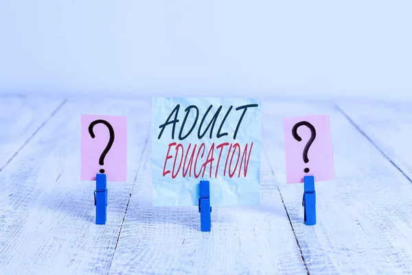Writing Note Showing Adult Education Business Concept Educational Programs Adults — 스톡 사진