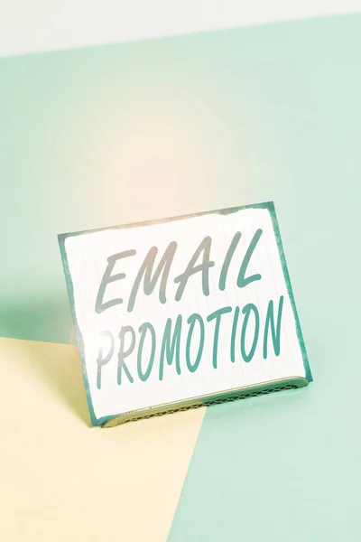 Écriture Conceptuelle Montrant Email Promotion Concept Signifiant Diffusion Commerciale Qui — Photo