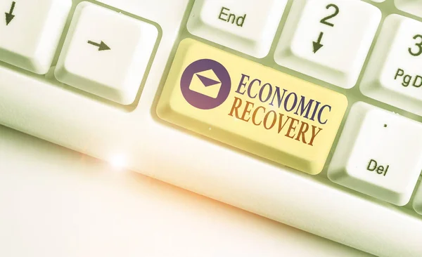 Text Sign Showing Economic Recovery Business Photo Text Rise Business — Stock Photo, Image