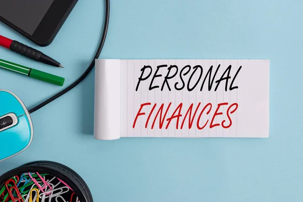 Konzeptionelle Handschrift Die Persönliche Finanzen Zeigt Konzept Bedeutet Die Aktivität — Stockfoto