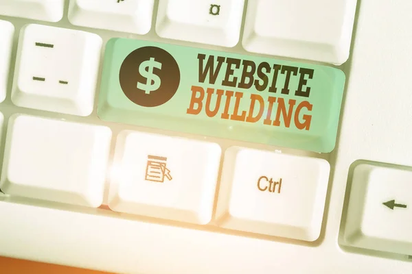 Writing Note Showing Website Building Business Concept Tools Typically Allow — 스톡 사진