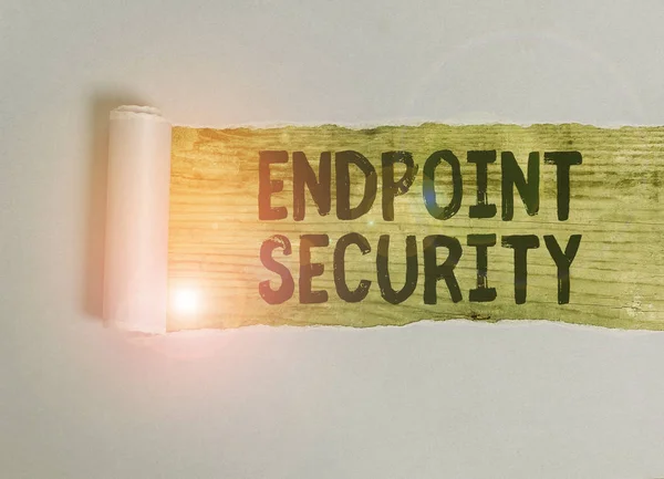 Handwriting Text Endpoint Security Conceptual Photo Methodology Protecting Corporate Network — 스톡 사진