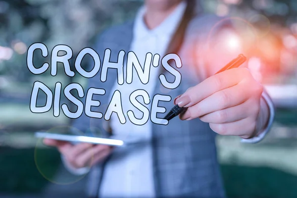 Conceptual Hand Writing Showing Crohn Disease Concept Meaning Chronic Inflammatory — ストック写真