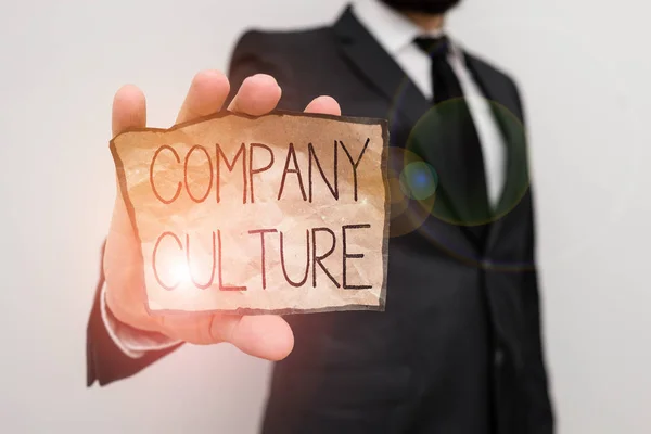 Text Sign Showing Company Culture Business Photo Text Pervasive Values — 스톡 사진