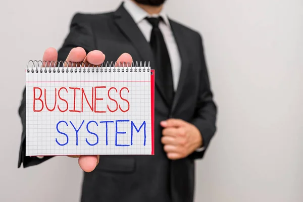 Conceptual Hand Writing Showing Business System Concept Meaning Delivery Mechanism — Stock Photo, Image