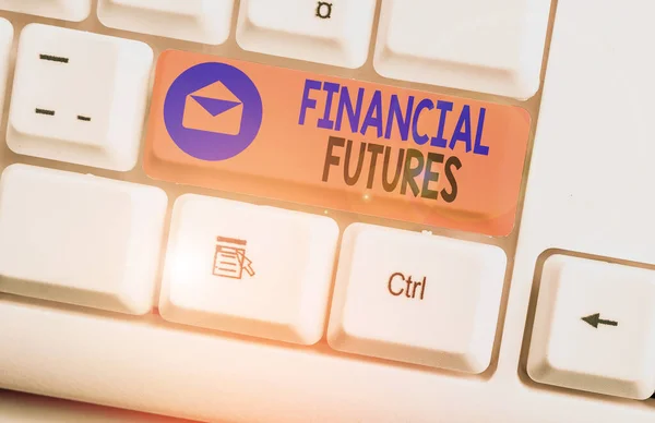 Nota Scrittura Che Mostra Financial Futures Concetto Business Contratto Acquistare — Foto Stock