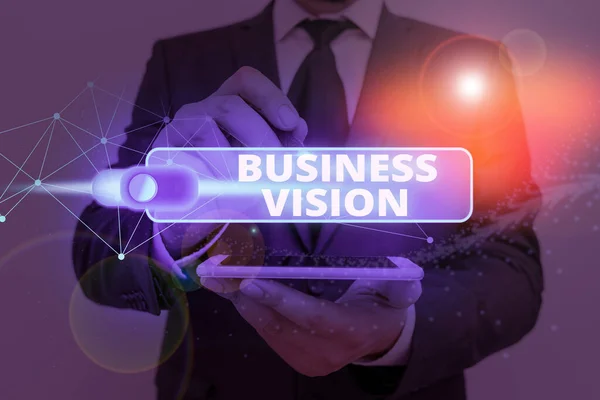 Segno Testo Che Mostra Business Vision Foto Aziendale Che Mostra — Foto Stock