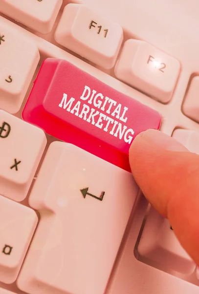 Nota Escritura Que Muestra Marketing Digital Concepto Empresarial Para Comercialización — Foto de Stock