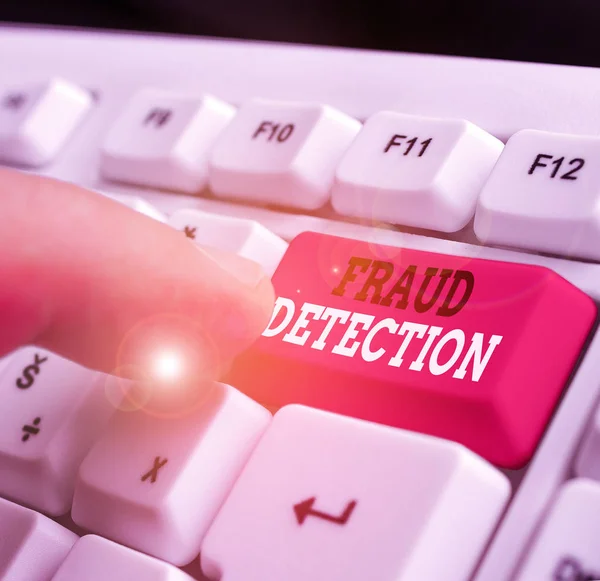 Writing Note Showing Fraud Detection Business Concept Identification Actual Expected — Stock Photo, Image