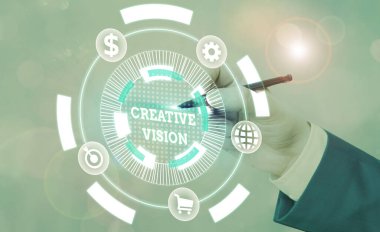 Kelime yazma, Yaratıcı Görüş. Görsel zihinsel görüntüler oluşturma amaçlı iş fotoğrafı gösterme süreci