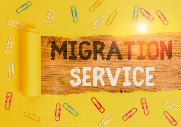 Word Writing Text Migration Service Business Photo Showcasing Moving Company — 스톡 사진