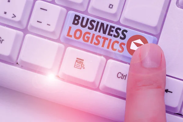 Γραπτό Σημείωμα Που Δείχνει Business Logistics Επιχειρηματική Ιδέα Για Την — Φωτογραφία Αρχείου