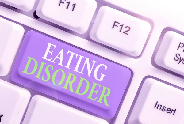 Conceptual Hand Writing Showing Eating Disorder Concept Meaning Illnesses Characterized — Stock Photo, Image