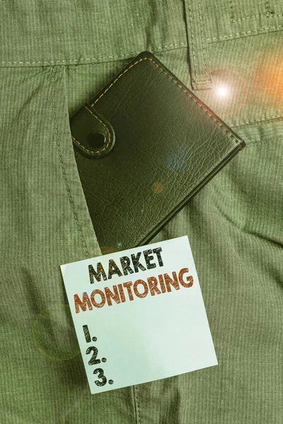 Handschrift Text Marktbeobachtung Konzeptionelle Foto Überwachung Der Laufenden Aktivitäten Handelszentrum — Stockfoto