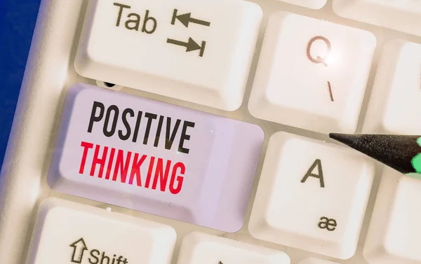 Word Writing Text Positive Thinking Business Photo Showcasing Mental Attitude — Stock Photo, Image