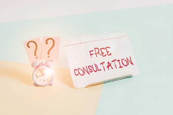 Text Sign Showing Free Consultation Business Photo Text Meeting Discuss — 스톡 사진