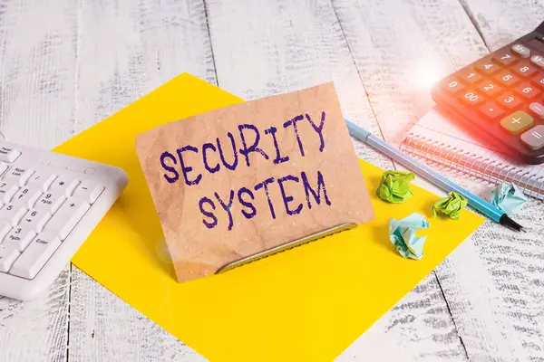 Writing Note Showing Security System Business Concept System Designed Detect — Stock Photo, Image