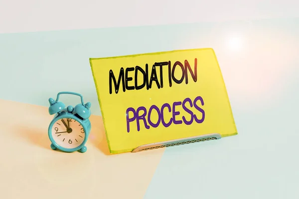 Text Sign Showing Mediation Process Business Photo Showcasing Informal Flexible — 스톡 사진