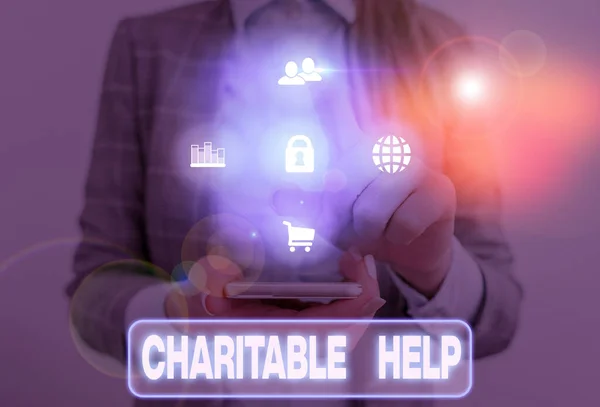 Tekst Ordskriving Charitable Help Forretningsfoto Som Viser System Penger Eller – stockfoto