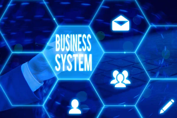 Text Sign Showing Business System Business Photo Showcasing Delivery Mechanism — Stock Photo, Image