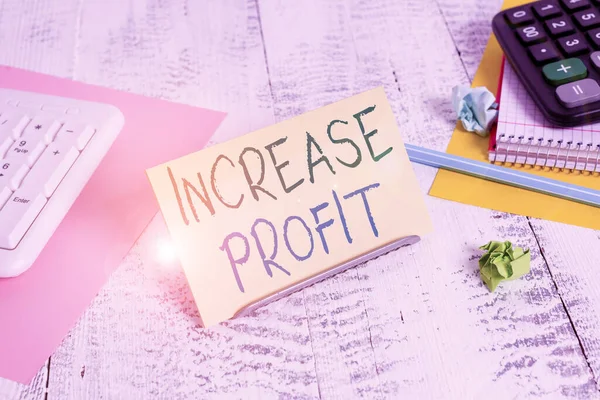 Scrittura Mano Concettuale Che Mostra Increase Profit Concetto Significa Che — Foto Stock