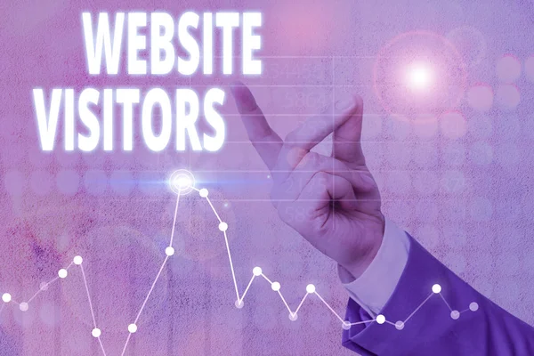 Conceptual Hand Writing Showing Website Visitors Concept Meaning Someone Who — Stock Photo, Image