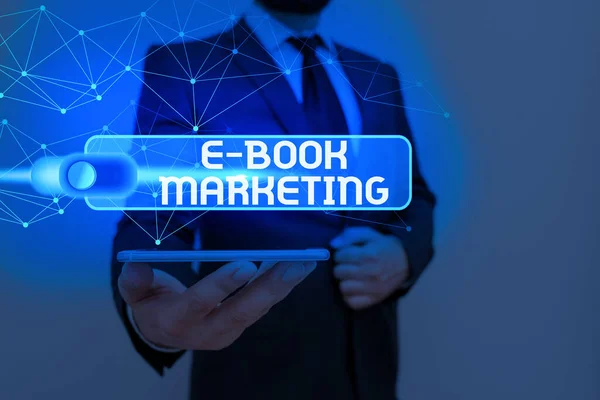 Writing Note Showing Book Marketing Business Concept Digital File Can — Stock Photo, Image