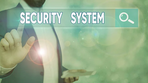 Word Writing Text Security System Business Foto Präsentationssystem Zur Erkennung — Stockfoto