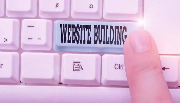Text Sign Showing Website Building Business Photo Text Tools Typically — 스톡 사진