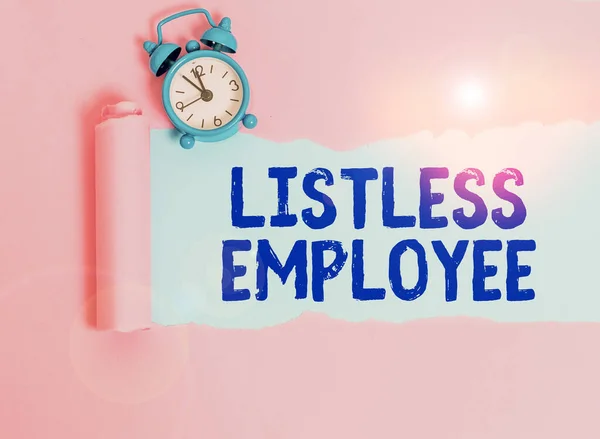 Writing Note Showing Listless Employee Business Concept Employee Who Having — 스톡 사진