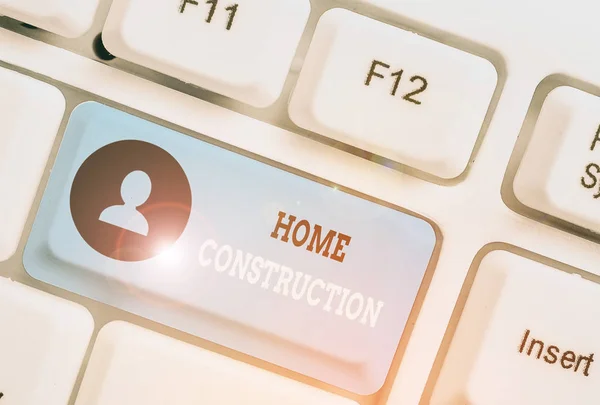 Nota Scrittura Che Mostra Home Construction Concetto Business Processo Costruzione — Foto Stock