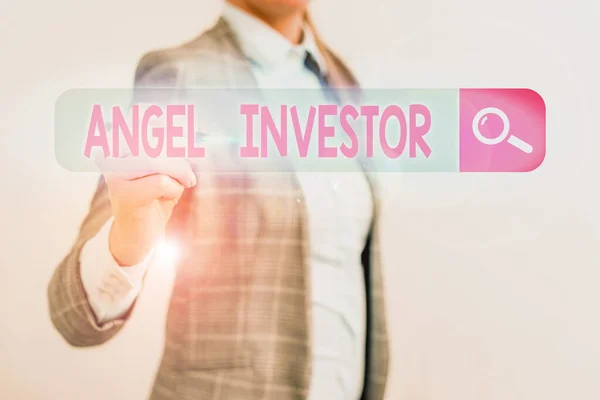 Scrittura Concettuale Mano Che Mostra Angel Investor Concetto Che Significa — Foto Stock