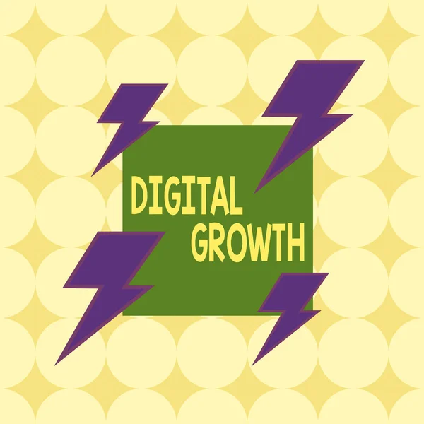 Konzeptionelle Handschrift Die Digitales Wachstum Zeigt Konzept Bedeutet Einsatz Digitaler — Stockfoto
