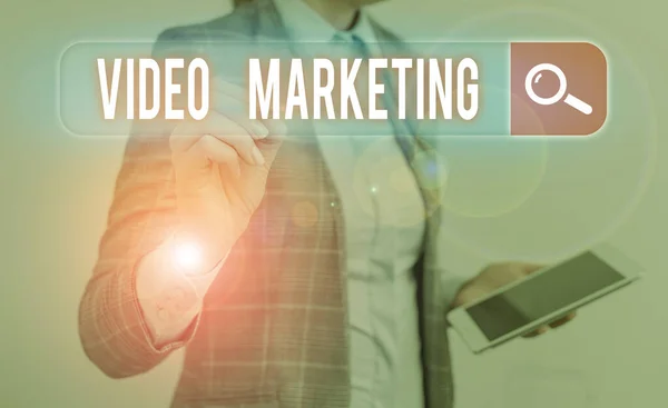 Handwriting Text Writing Video Marketing Conceptual Photo Integrates Engaging Video — Stock Photo, Image