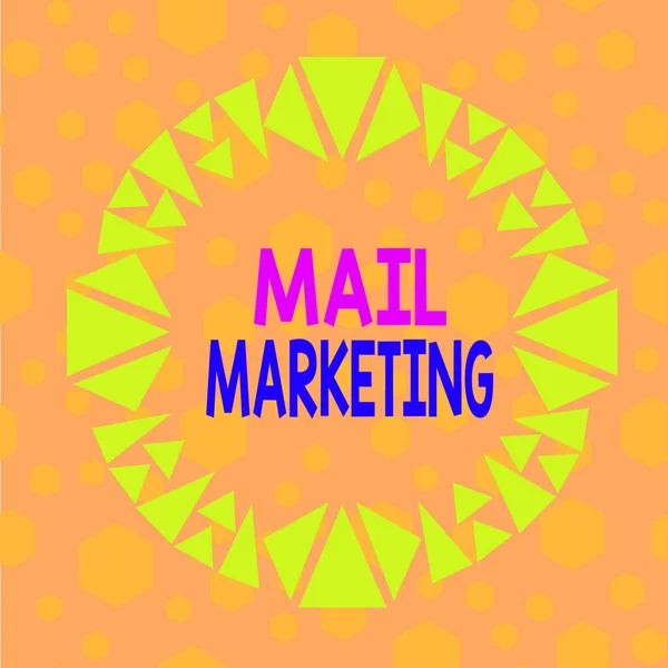 Text Sign Showing Mail Marketing Business Photo Showcasing Act Sending — 스톡 사진