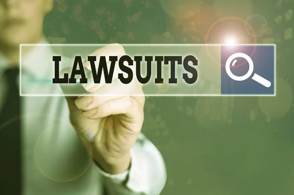 Conceptual Hand Writing Showing Lawsuits Concept Meaning Claim Dispute Brought — Stock Photo, Image