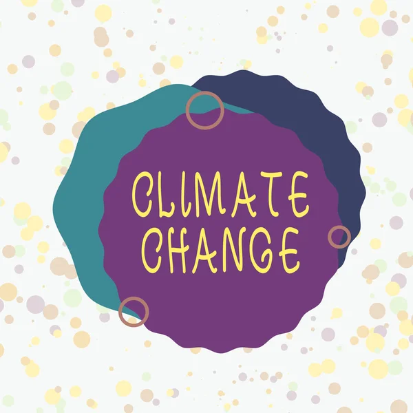 Handschriftlicher Text Klimawandel Konzeptionelle Fotoänderung Erwarteten Muster Des Durchschnittlichen Wetters — Stockfoto
