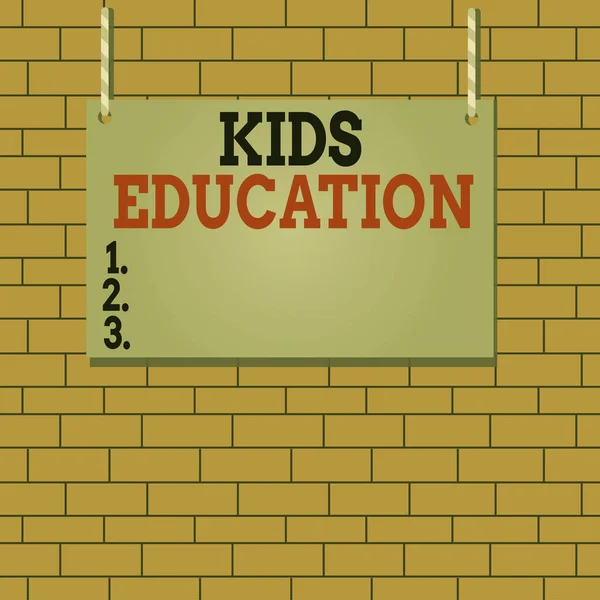 Znak Tekstowy Pokazujący Edukację Dzieci Zdjęcie Biznesowe Akcja Tekstowa Lub — Zdjęcie stockowe