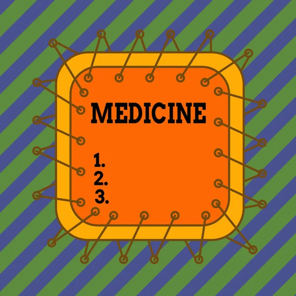 Text Sign Showing Medicine Business Photo Text Substance Preparation Used — 스톡 사진