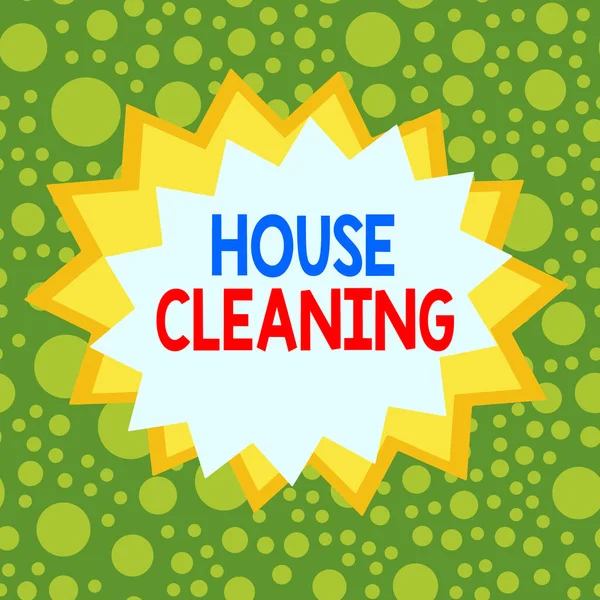 Word Writing Text House Cleaning Business Photo Showcasing Action Process — Stock Photo, Image