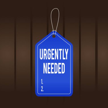 Acilen ihtiyaç duyulduğunu gösteren bir not yazıyorum. Acil eylem ya da dikkat gerektiren iş konsepti ya da boş etiketli arka plan etiketi dikdörtgen eklentisi