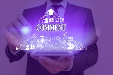 El yazısı metin yorumu. Kavramsal fotoğraf sözlü yazılı açıklama görüşü ifade eden iletişim tepkisi