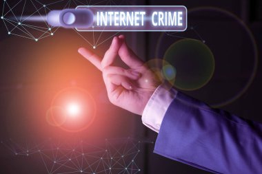 İnternet Suçları 'nda kelime yazarlığı. İnternet 'te suç ya da yasadışı online faaliyet gösteren iş fotoğrafları