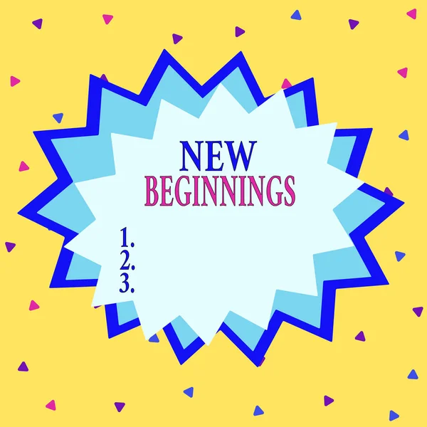 Word Writing Text New Beginnings Business Photo Showcasing Fresh Look — 스톡 사진