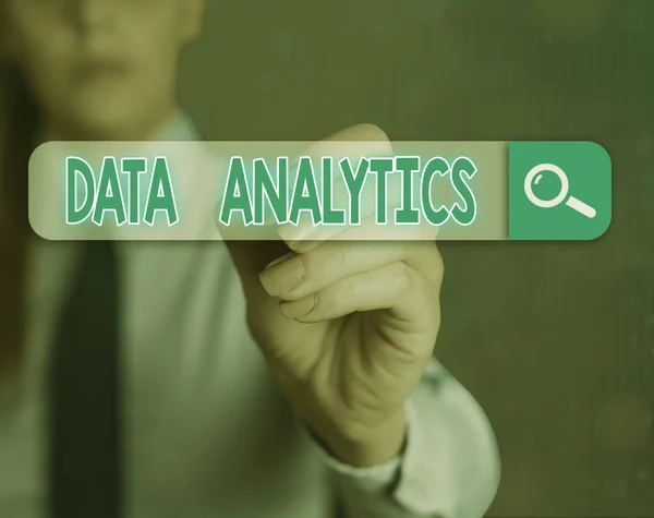 Tekst Schrijven Data Analytics Bedrijfsfoto Showcasing Proces Van Het Onderzoeken — Stockfoto