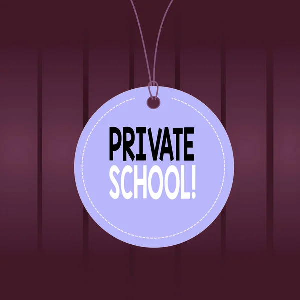 Writing Note Showing Private School Business Concept Independent School Supported — Stock Photo, Image