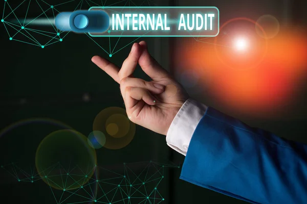 Word Writing Text Internal Audit Business Photo Showcasing Evaluating Improving — 스톡 사진