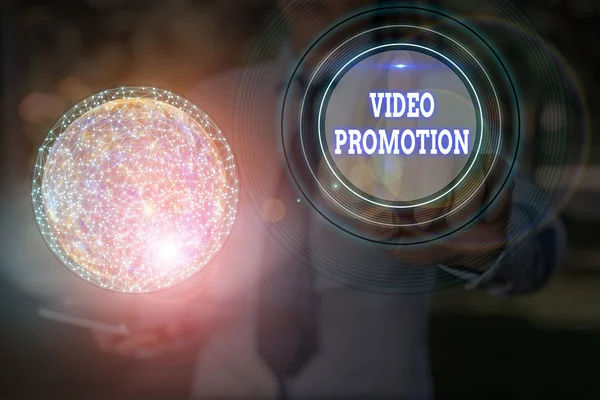 비디오 프로모션을 텍스트 Business Photo Text Video Short Film Promoting — 스톡 사진