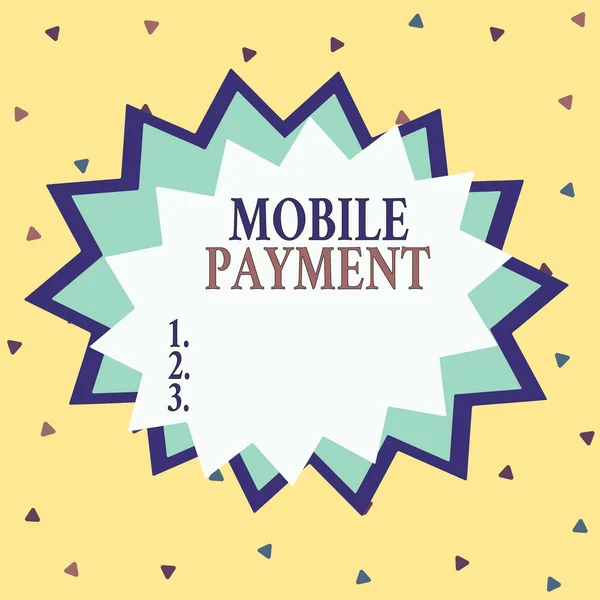 Word Writing Text Mobile Payment Business Photo Showcasing Payment Made — Stock Photo, Image