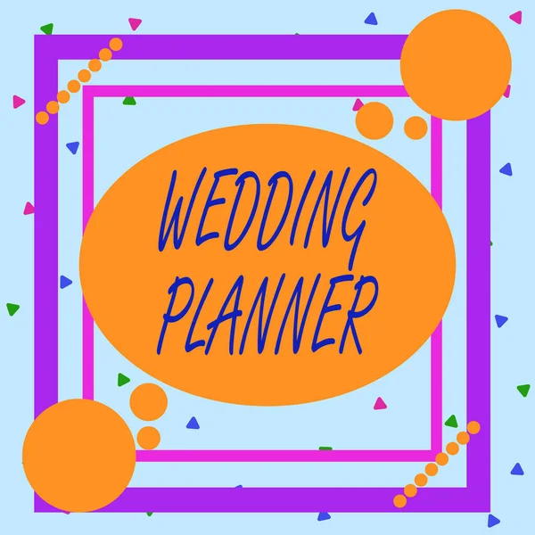 Ecriture Conceptuelle Montrant Wedding Planner Concept Signifie Quelqu Qui Planifie — Photo